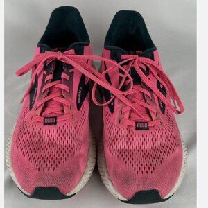 Brooks Bright Pink Blue Launch Running Shoes Sneakers Womens Sz 8